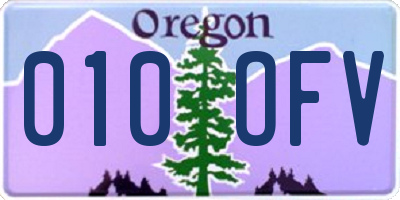 OR license plate 010OFV