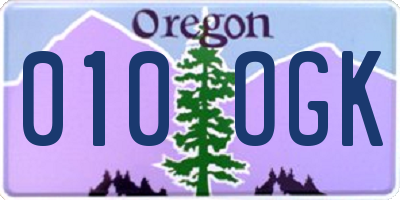 OR license plate 010OGK