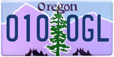 OR license plate 010OGL