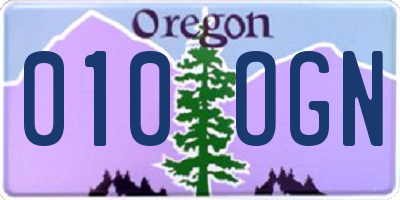 OR license plate 010OGN