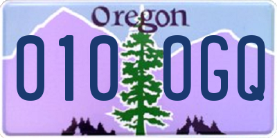 OR license plate 010OGQ