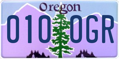 OR license plate 010OGR
