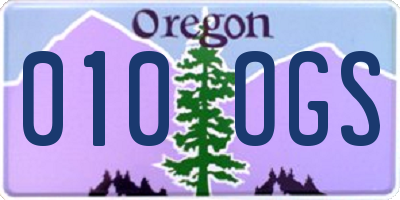 OR license plate 010OGS