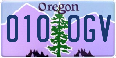 OR license plate 010OGV