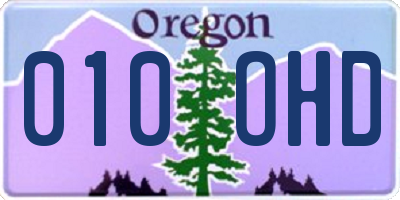 OR license plate 010OHD