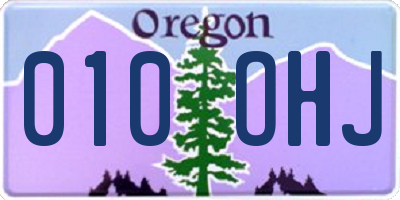 OR license plate 010OHJ