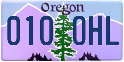 OR license plate 010OHL