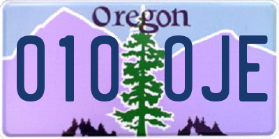 OR license plate 010OJE