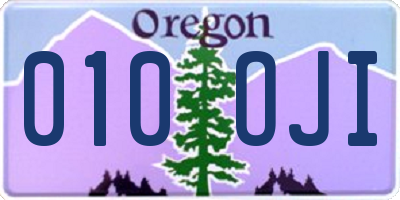 OR license plate 010OJI