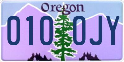OR license plate 010OJY