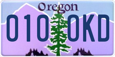 OR license plate 010OKD