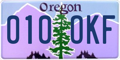 OR license plate 010OKF