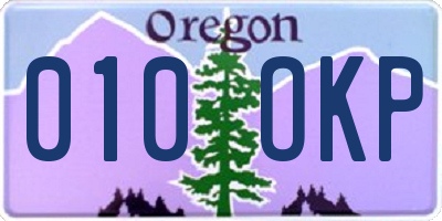 OR license plate 010OKP
