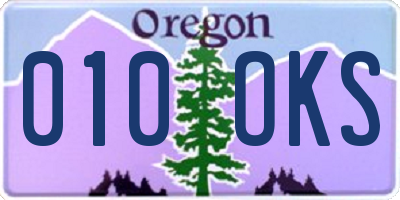 OR license plate 010OKS