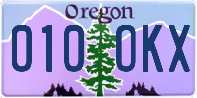 OR license plate 010OKX