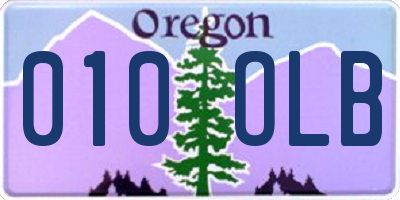 OR license plate 010OLB