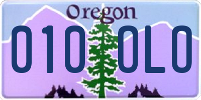 OR license plate 010OLO