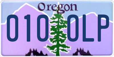 OR license plate 010OLP