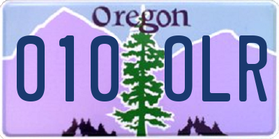 OR license plate 010OLR