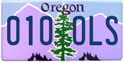 OR license plate 010OLS