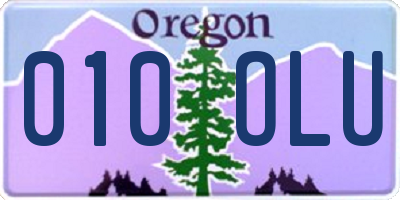 OR license plate 010OLU