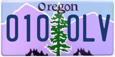 OR license plate 010OLV