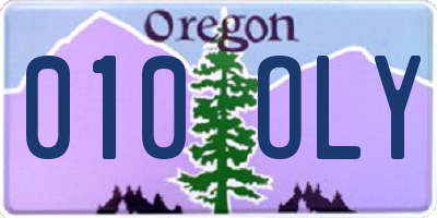 OR license plate 010OLY