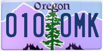 OR license plate 010OMK