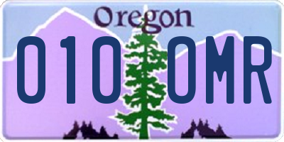 OR license plate 010OMR