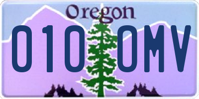 OR license plate 010OMV