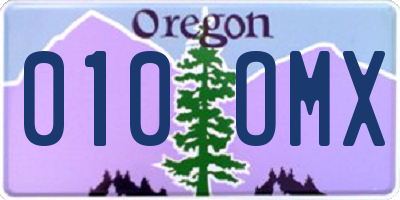 OR license plate 010OMX