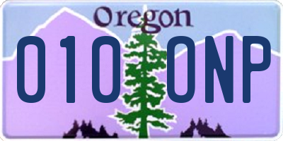OR license plate 010ONP