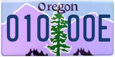 OR license plate 010OOE