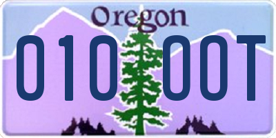 OR license plate 010OOT