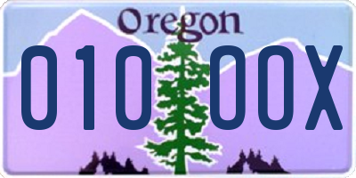 OR license plate 010OOX