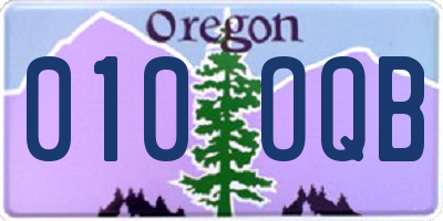 OR license plate 010OQB