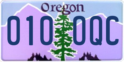 OR license plate 010OQC