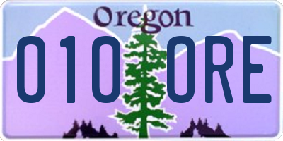OR license plate 010ORE