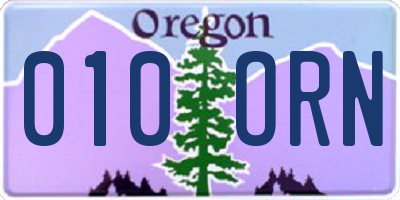 OR license plate 010ORN