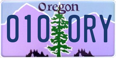 OR license plate 010ORY
