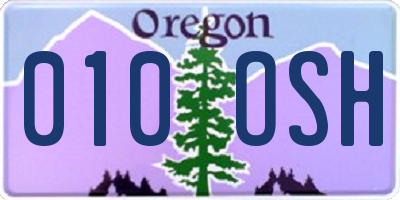 OR license plate 010OSH