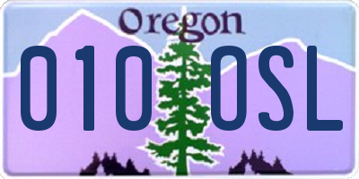 OR license plate 010OSL