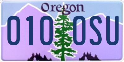 OR license plate 010OSU