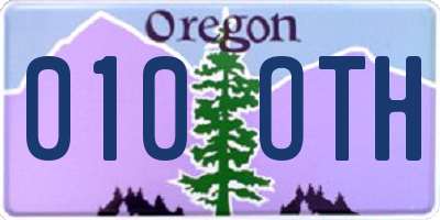 OR license plate 010OTH