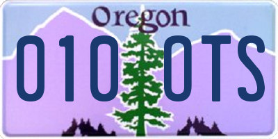 OR license plate 010OTS