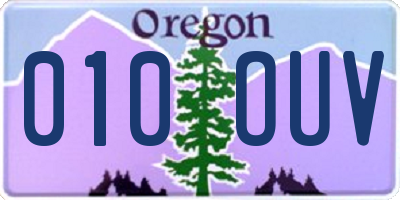 OR license plate 010OUV
