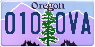 OR license plate 010OVA