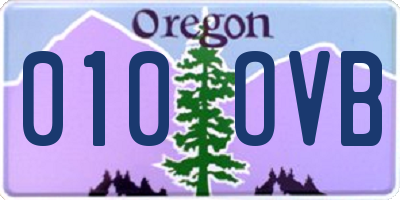 OR license plate 010OVB