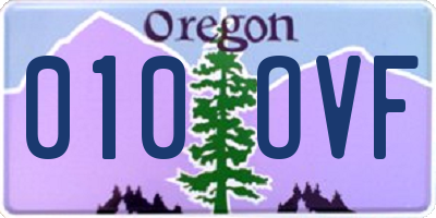 OR license plate 010OVF