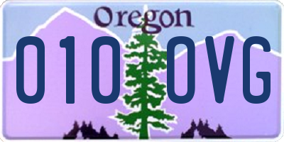 OR license plate 010OVG